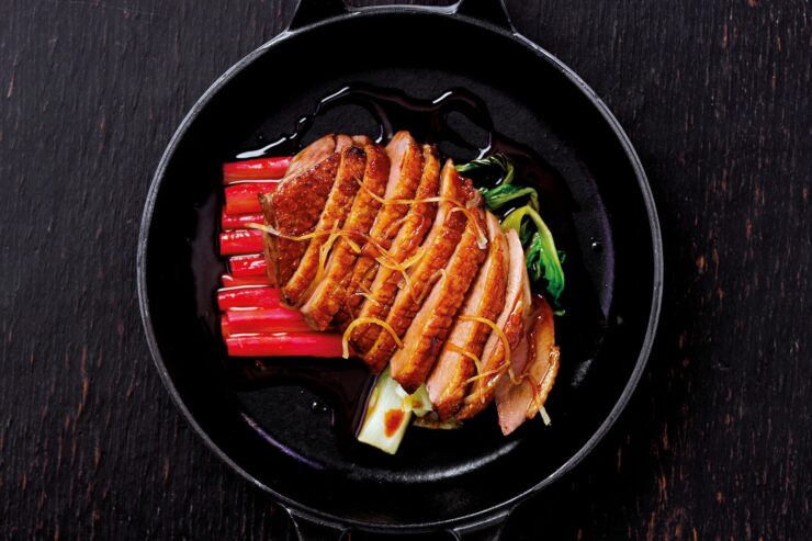 Roast Duck With A Rhubarb Tart & Ginger