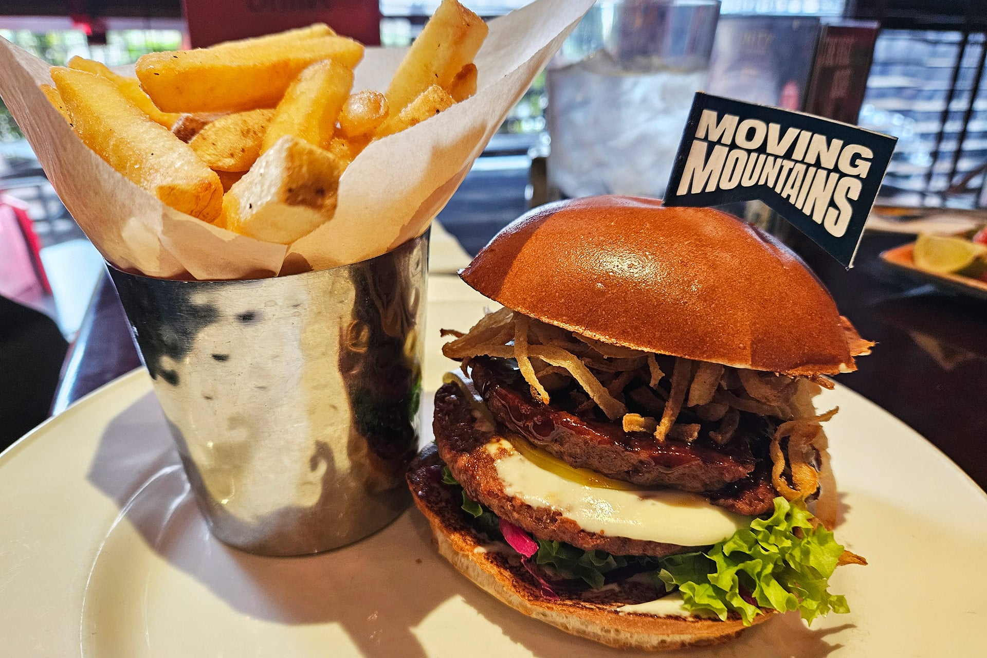 Moving Mountains BBQ Stack Burger