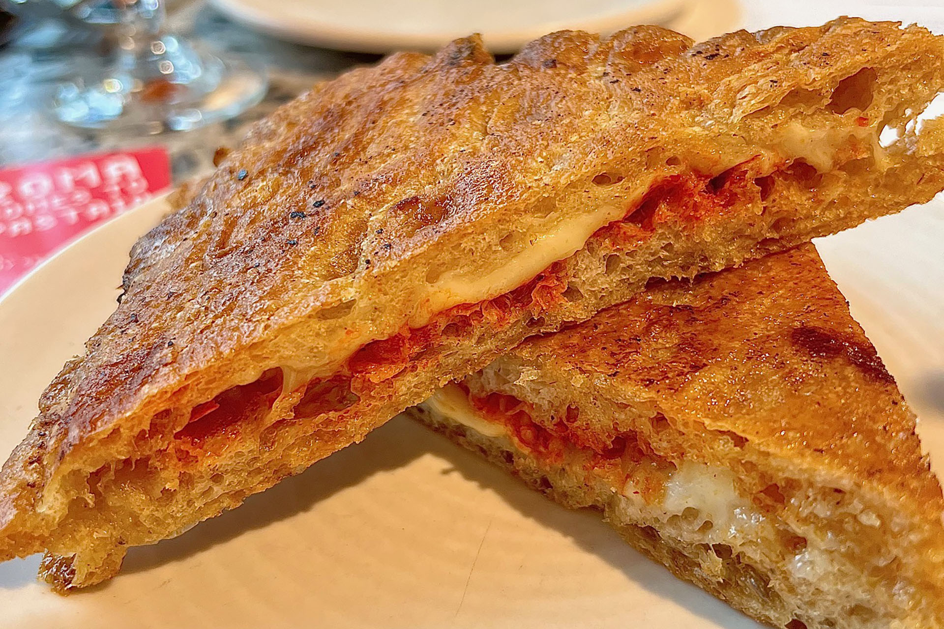 Nduja, Honey & Mozzarella Fried Sandwich