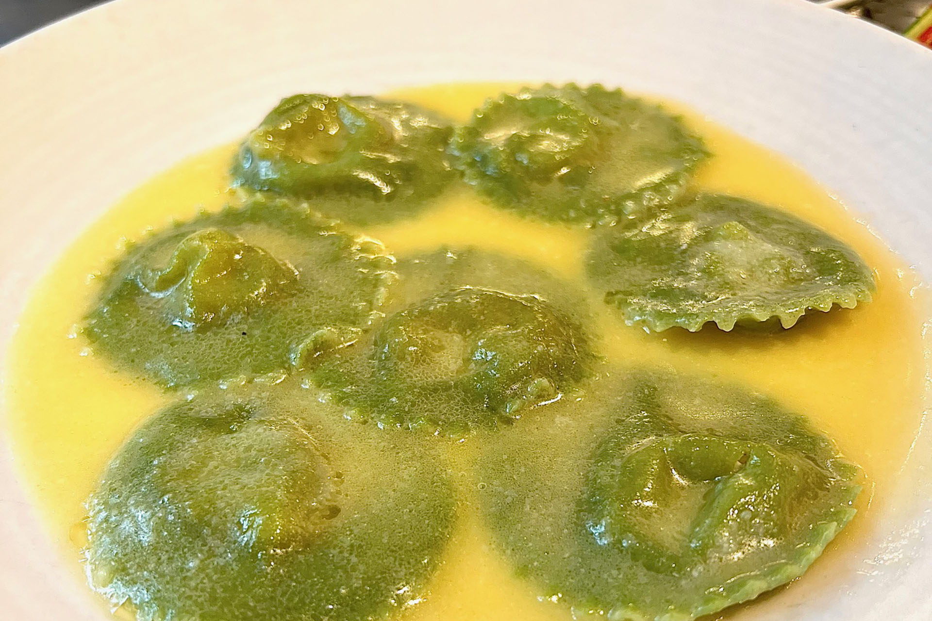 Nettle & Spinach, Sheep’s Ricotta Ravioli, Butter, Sage