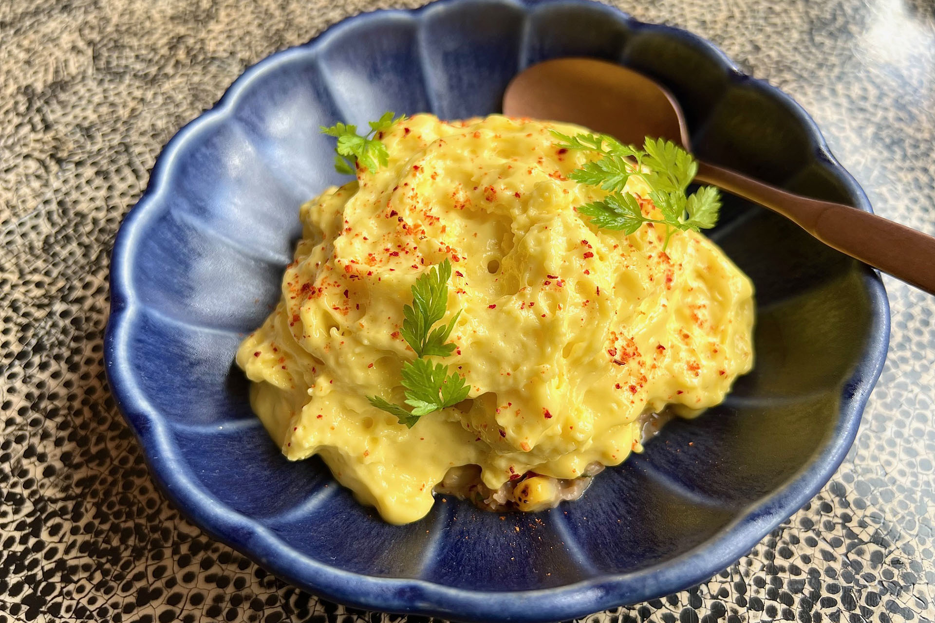 Handpicked Cornish Crab, Sweetcorn Sauce, Espelette