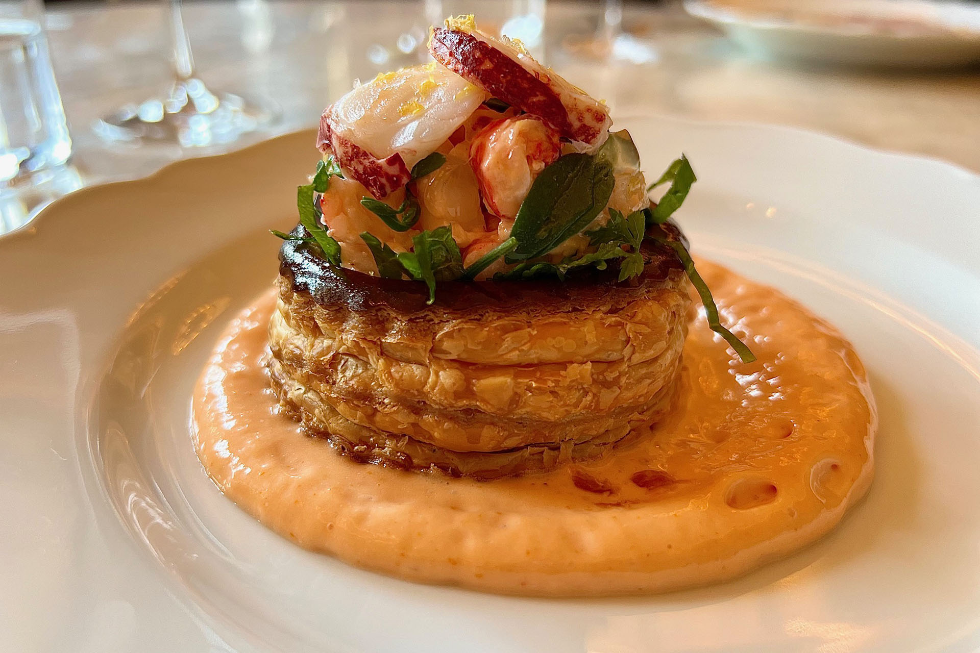 Lobster Vol-au-vent with Cocktail Sauce and Pickled Ginger