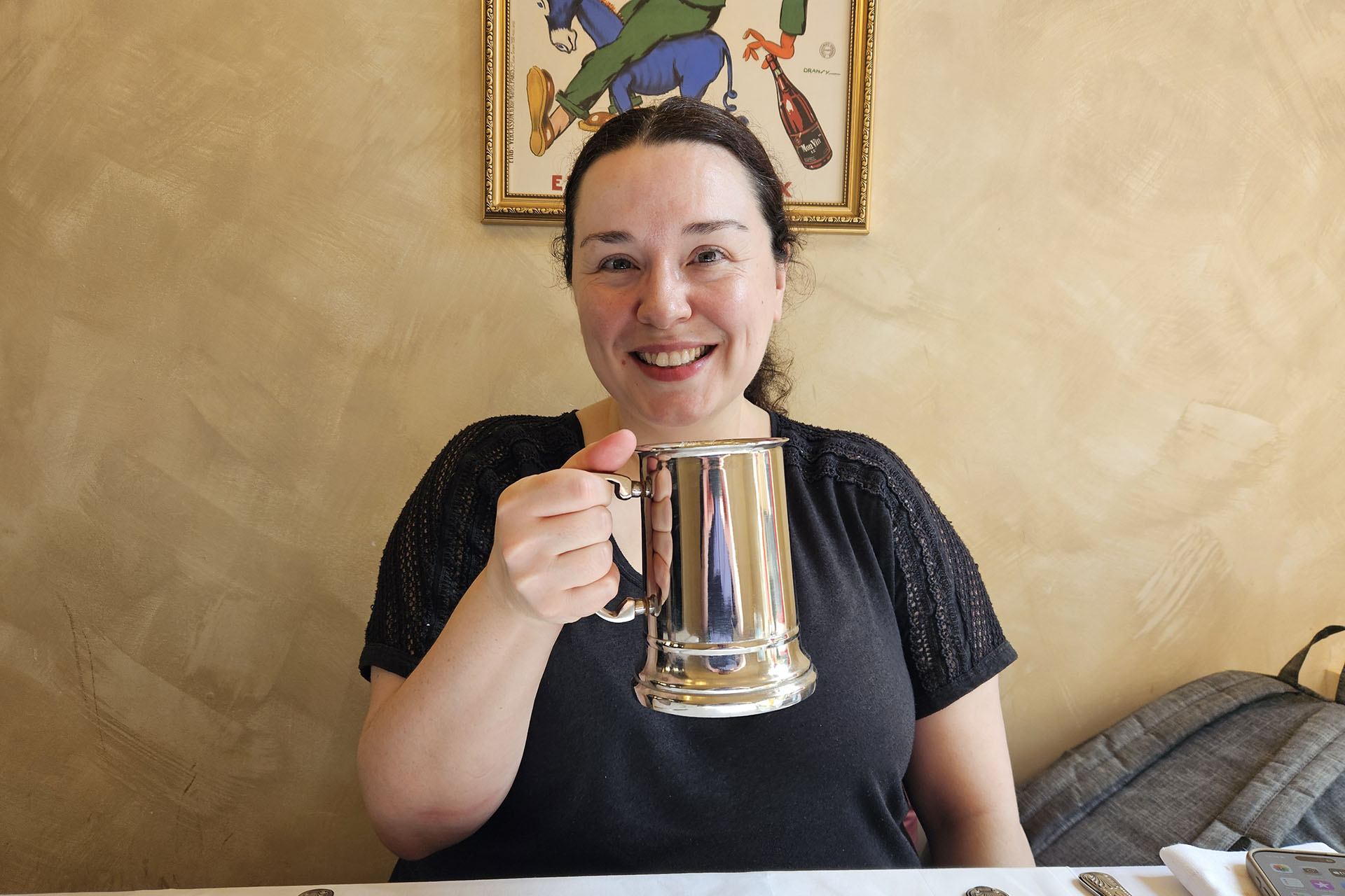 Stephanie with Black Velvet  Drink