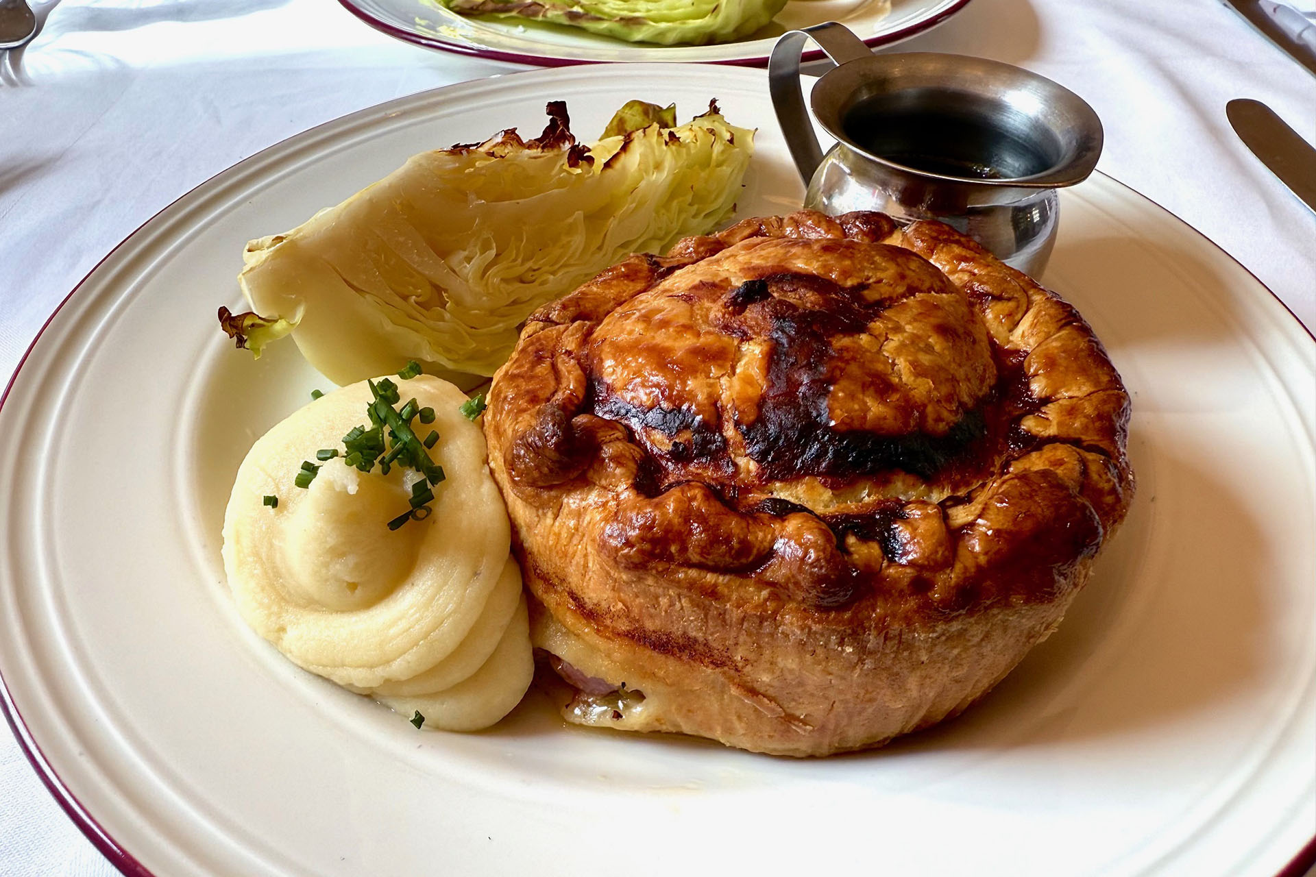 Chicken, Ham Hock and Creamed Leek Pie and Aged Beef Shin and Rib Pie